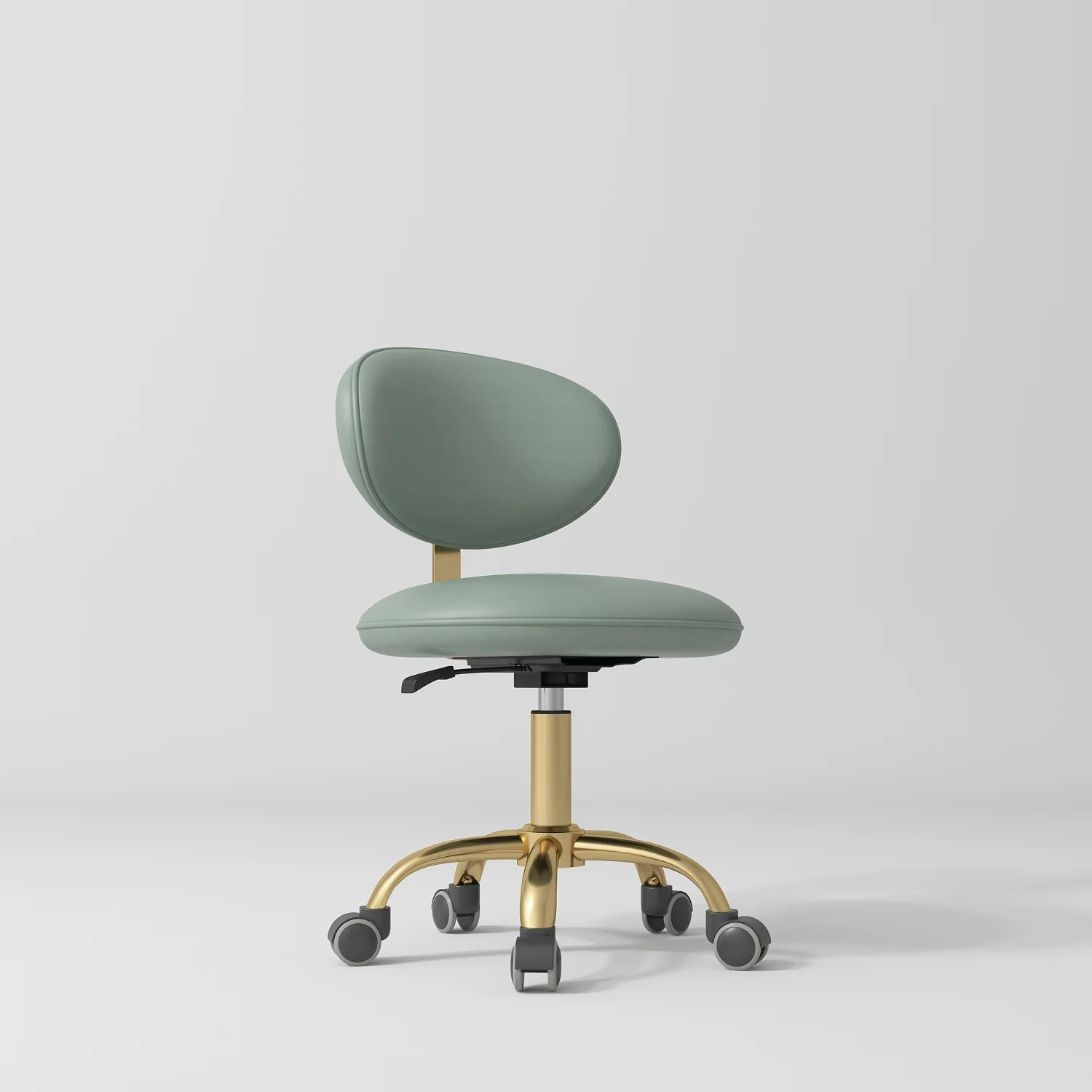 Manufakturo Aura Gold Legs Beauty Stool Olive