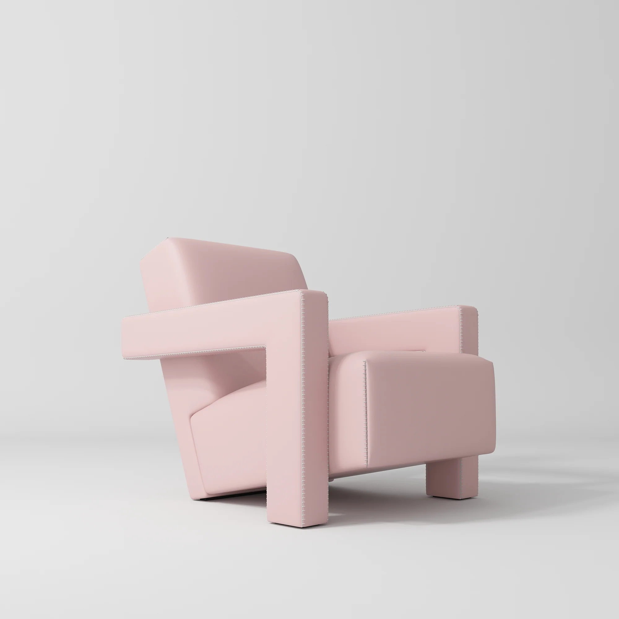 Manufakturo Luxury Lenné Reception Chair - Modern Accent for Salon Waiting Area Bare Blush