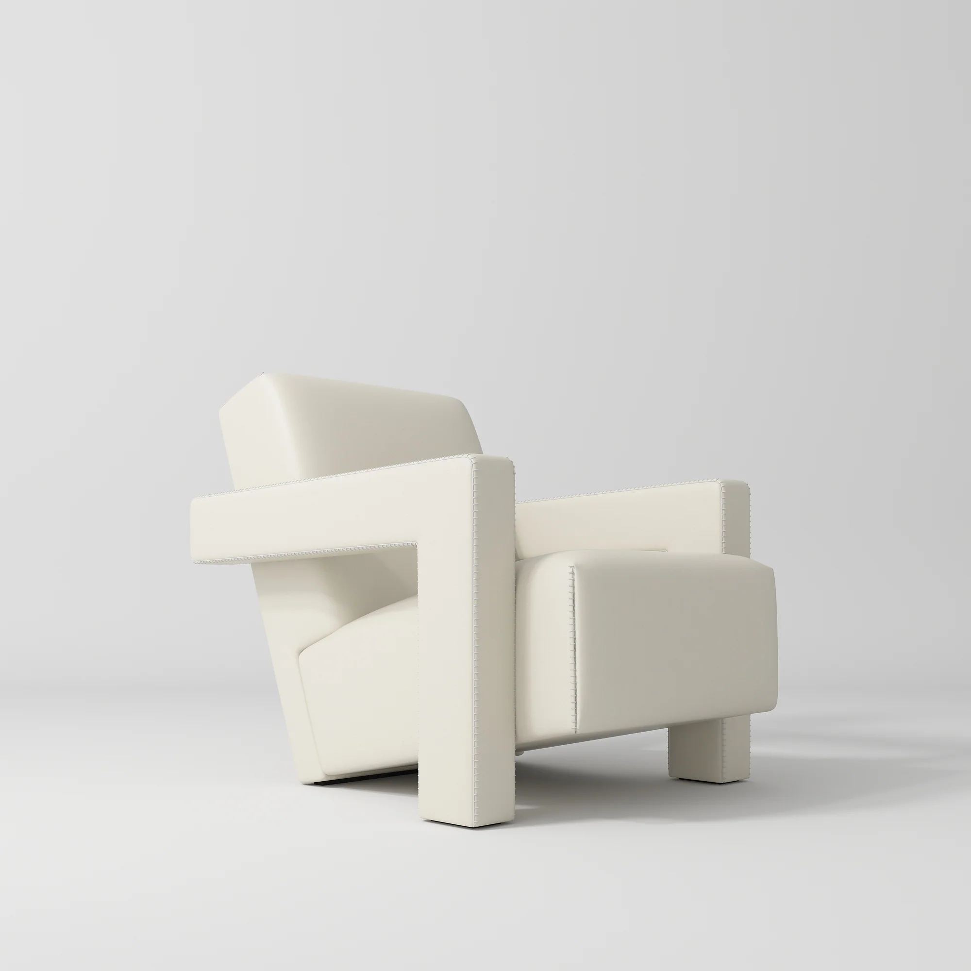 Manufakturo Luxury Lenné Reception Chair - Modern Accent for Salon Waiting Area Creamy