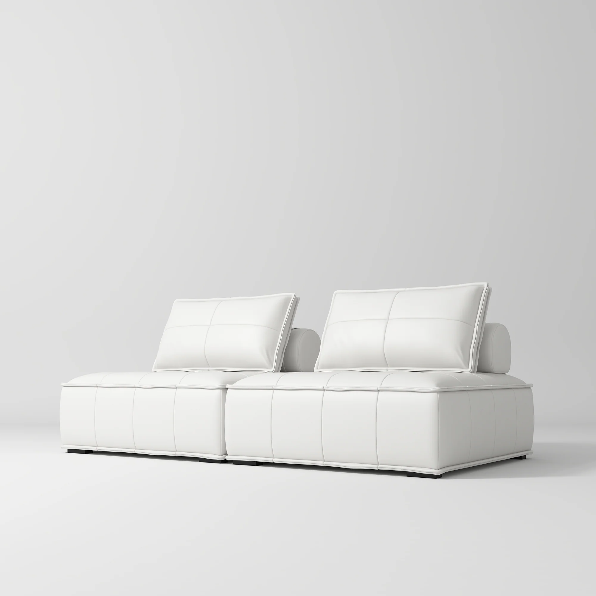 Manufakturo Rhéa Luxury Boutique Sofa with Soft Upholstery for Salon Waiting Area White
