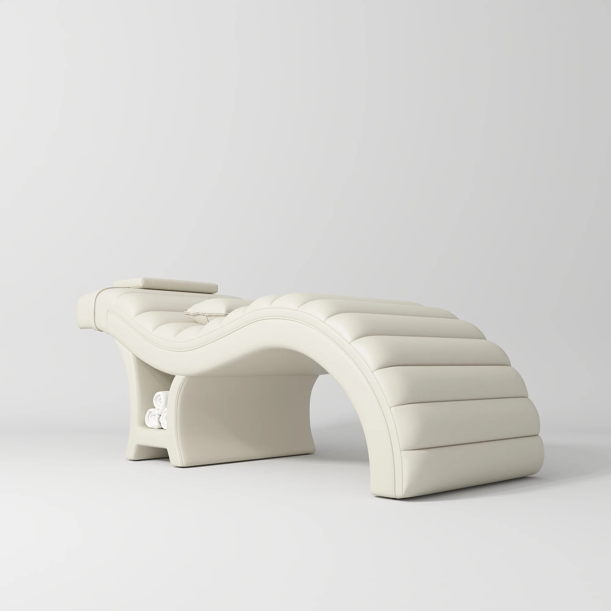Manufakturo Luxe Creamy Complete Salon Set - Lash Beauty Bed, Chair, Moonlight & Trolley - Image 2