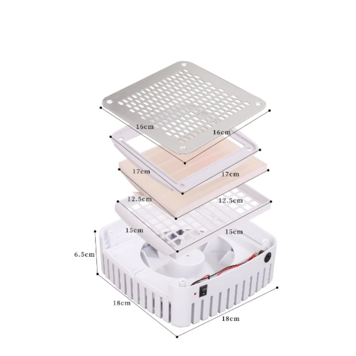 Manufakturo Manicure Table Glam Station with Build-in Dust Absorber Bare Blush - Image 3