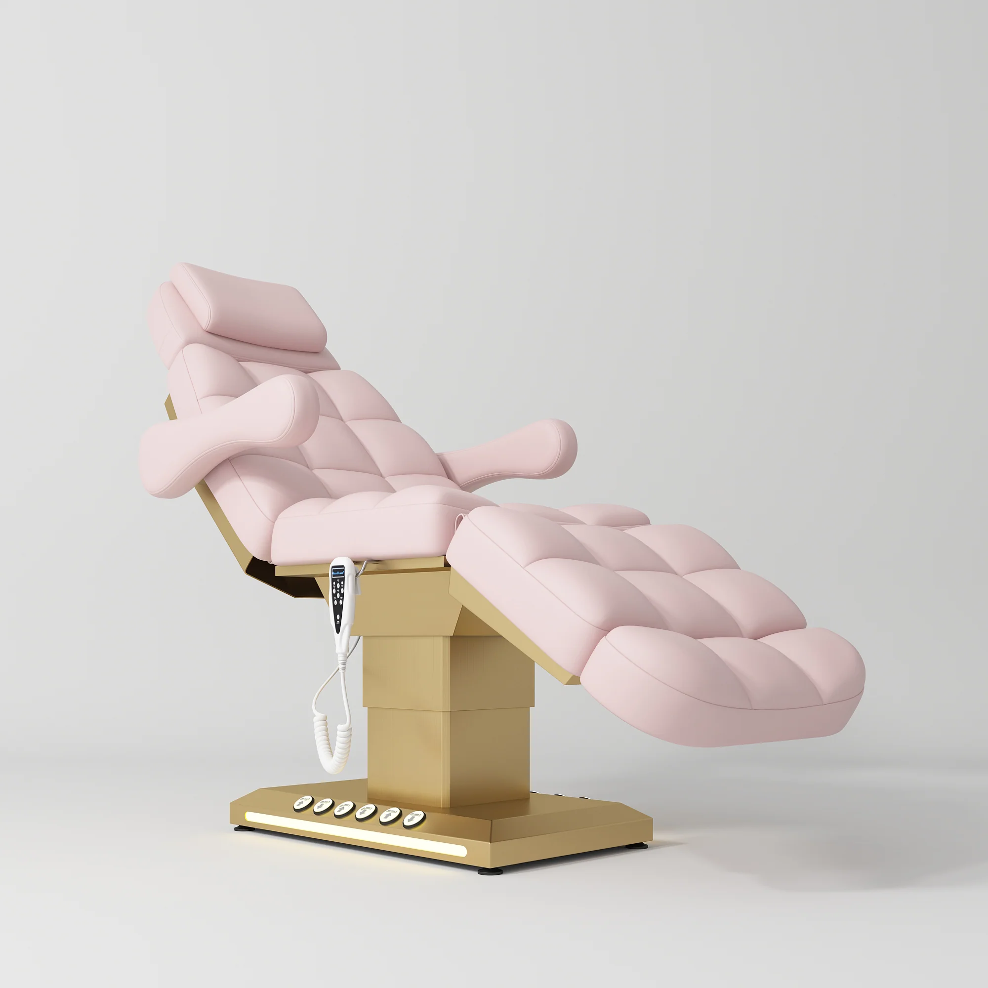 Manufakturo Orielle B Luxury Electric Beauty Bed - Hand & Foot Controls Light Pink