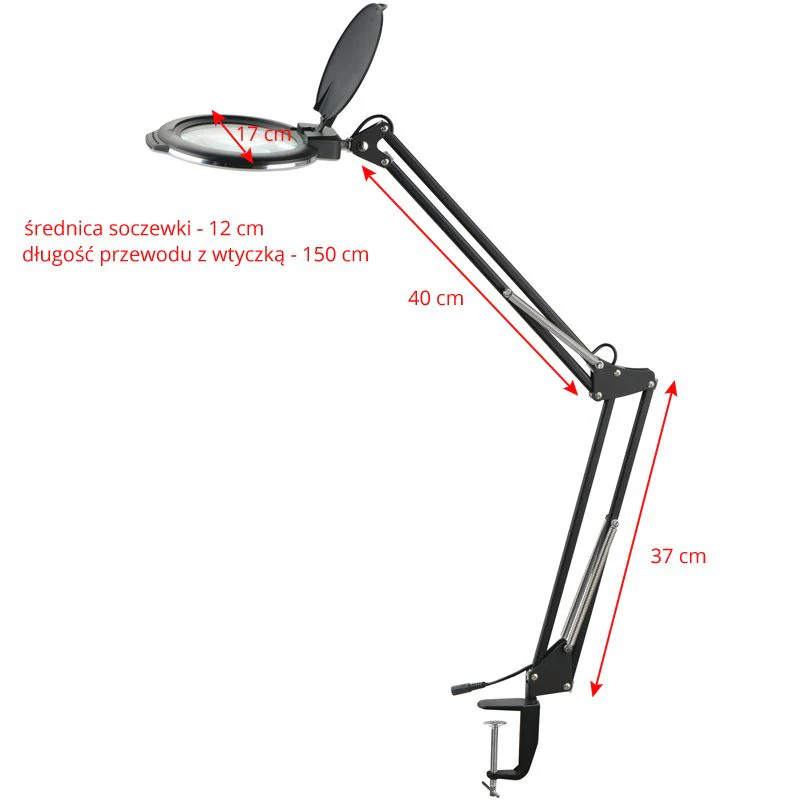 Moonlight 8012/5 "white LED magnifier lamp for table top - Image 3