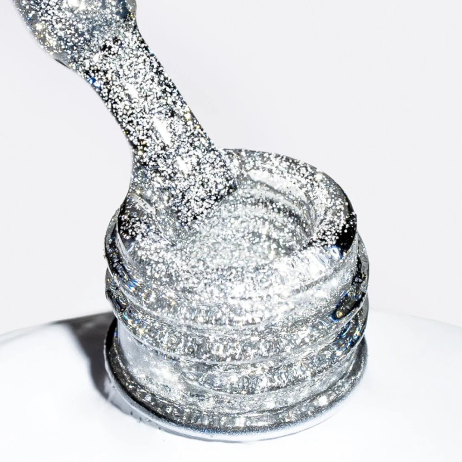 NaiLac Hybrid UV/LED Top Flash Silver - Image 5