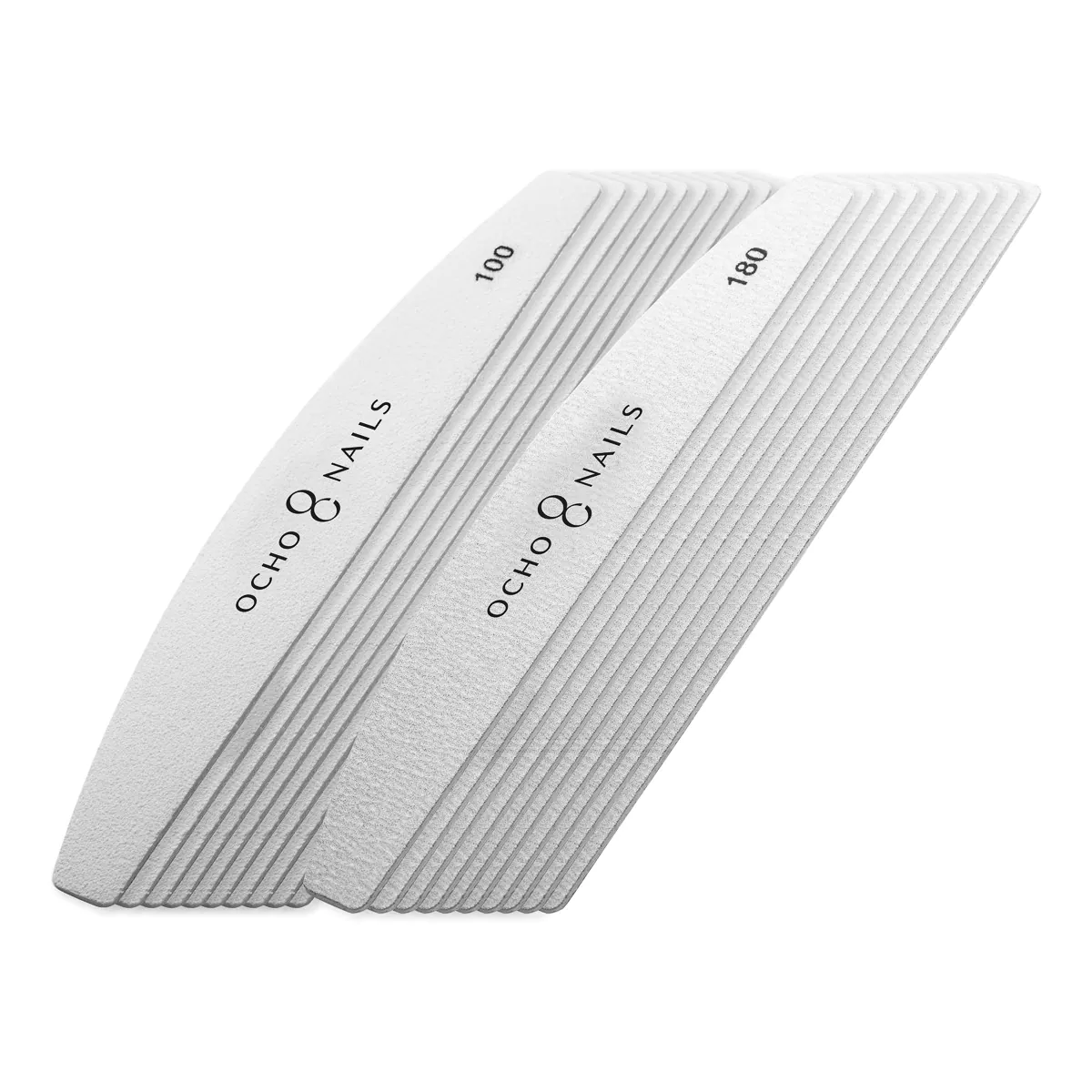 Ocho Nails Half-Moon Metal Core File + Papers 100/180 20 pcs - Image 3