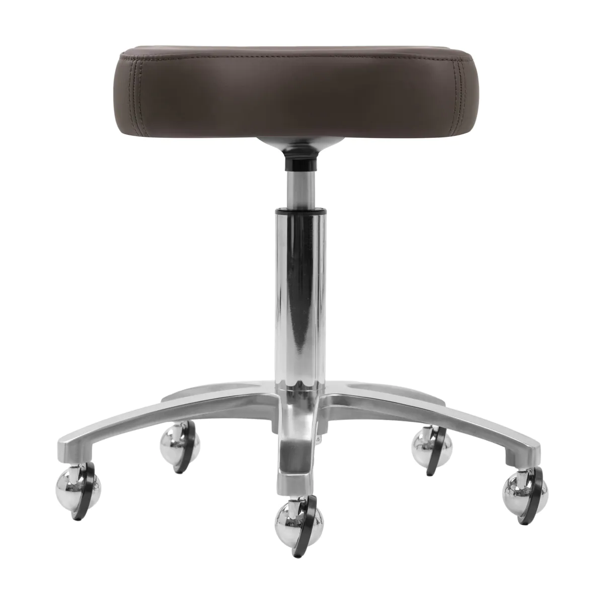 Omega Supremo Swivel Stool Brown & Silver - Image 2