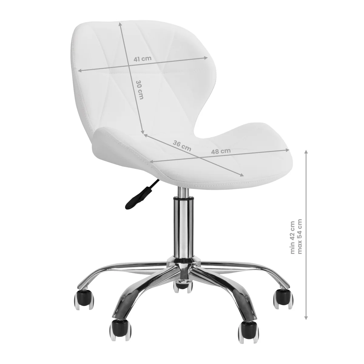 OUTLET - ACTIVESHOP COSMETIC STOOL QS-06 WHITE - Image 6