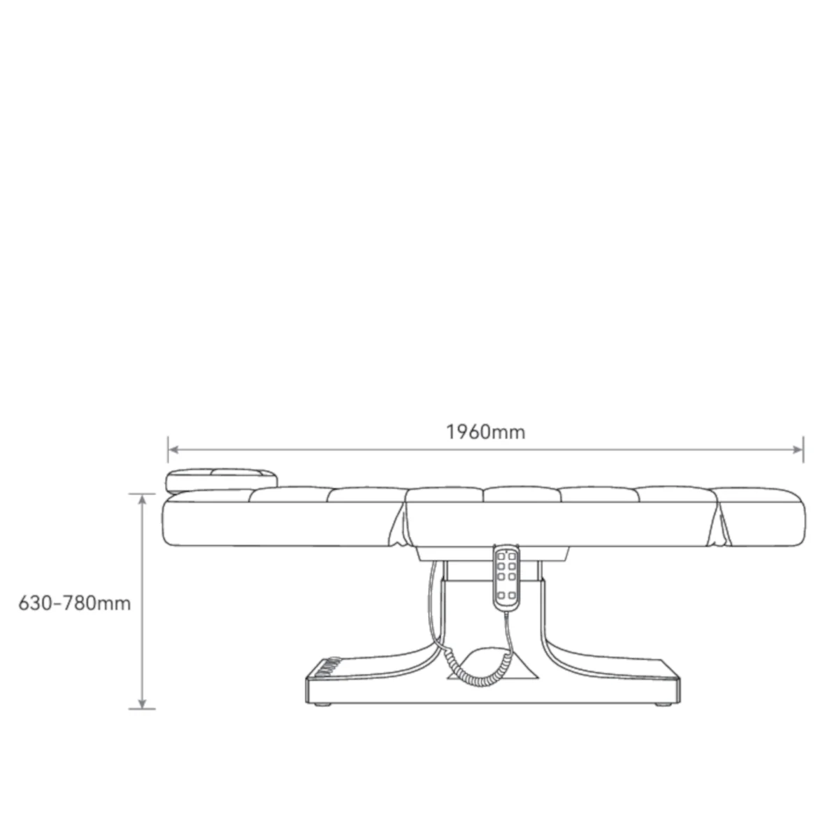 OUTLET Manufakturo Saphir version A Luxury Electric Lash Beauty Bed - Hand & Foot Controls Deep Ash - Image 8