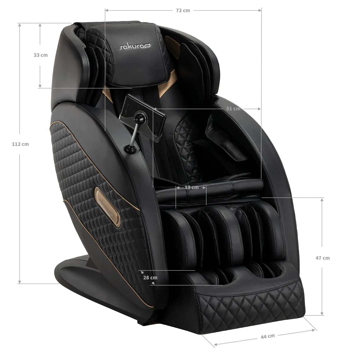 Sakura Massage Chair Standard 801 Black - Image 17