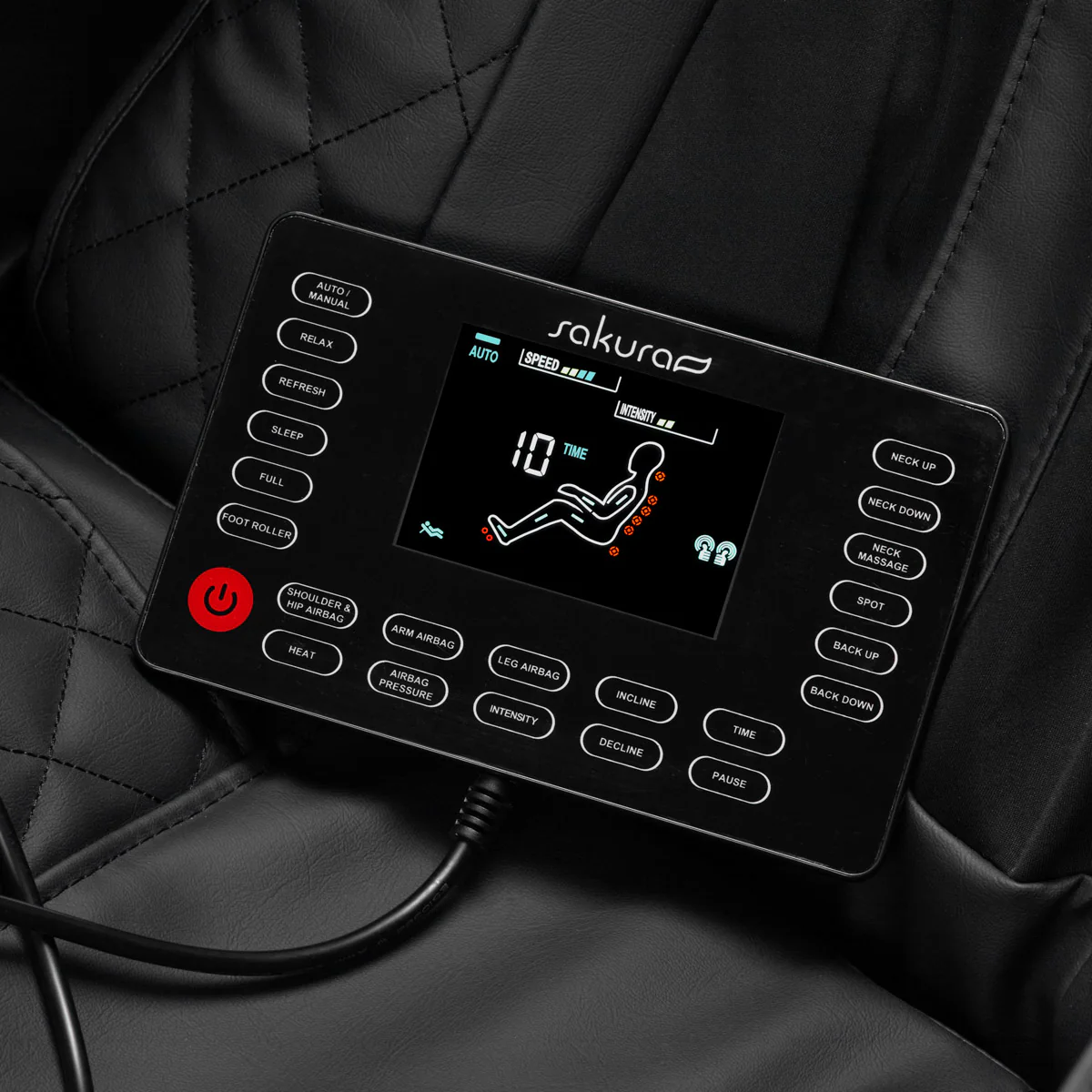 Sakura massage chair Standard 801 black and red - Image 9