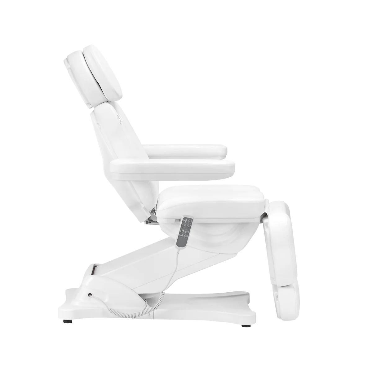 Sillon Electric Cosmetic Chair Classic 4 Motors with Cradle White - Image 4