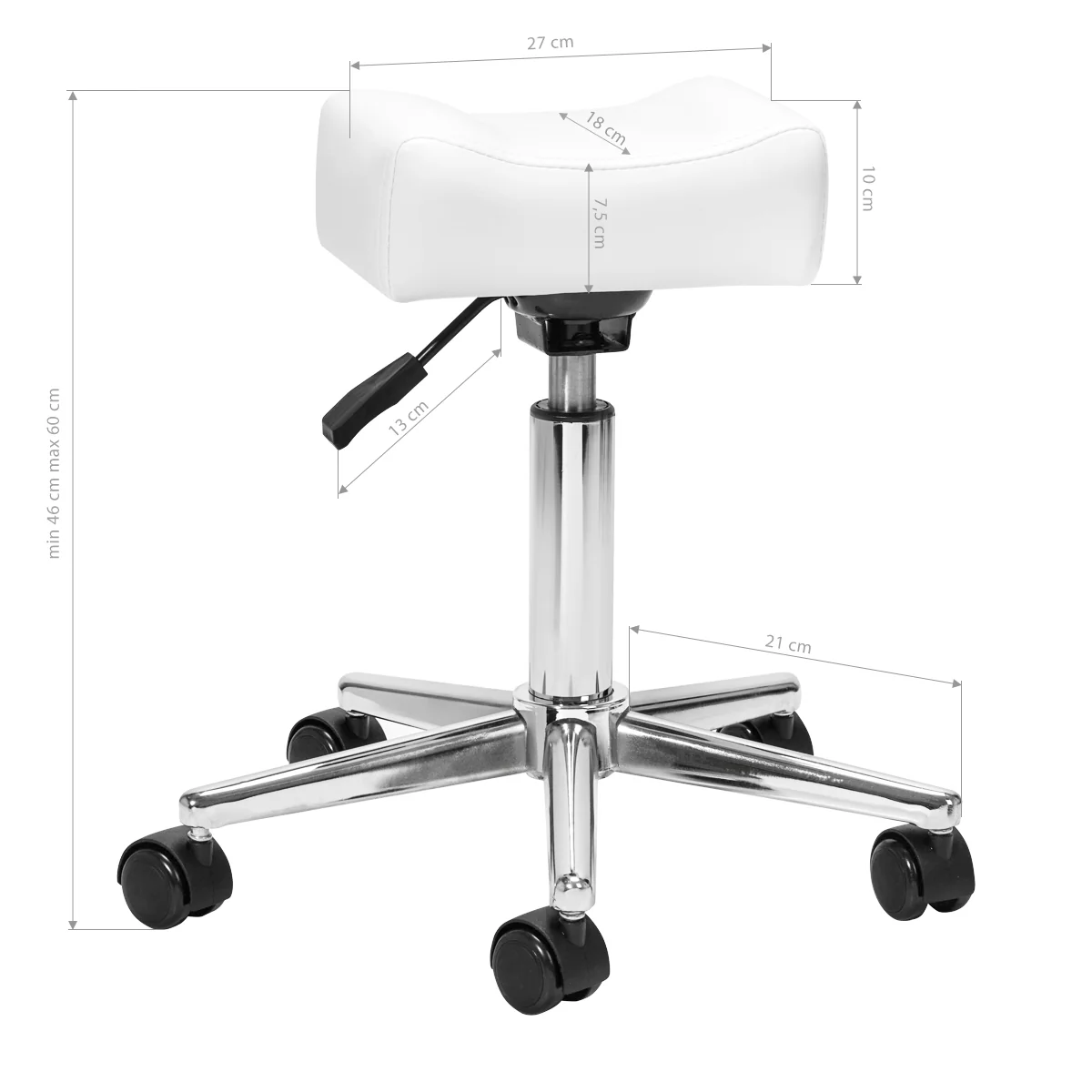 Sillon Mobile Pedicure Footstool White - Image 4