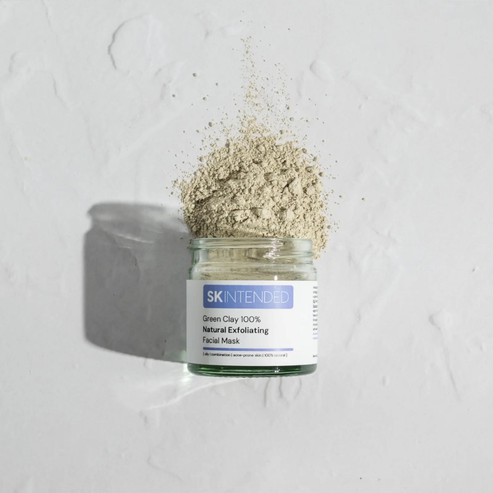 Skintended Green Clay 100% Natural Exfoliating Facial Mask - Image 2