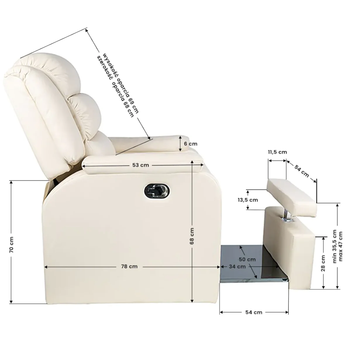 ActiveShop Spa Chair for Pedicure Hilton Cream - Image 2