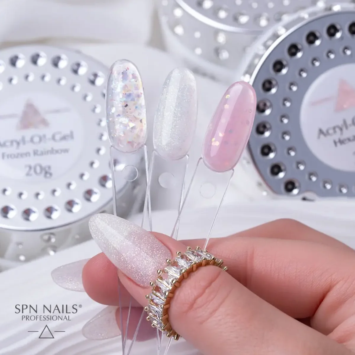 SPN Nails Acryl-O!-Gel Acrylic Gel Frozen Rainbow - Image 4