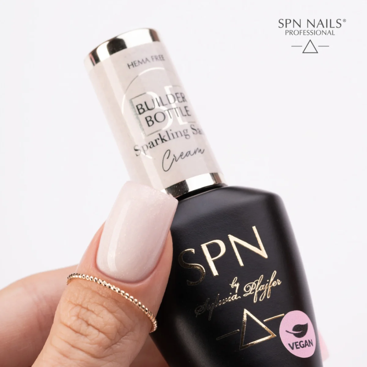 SPN Nails Builder Bottle Cream Sparkling Sand - Image 4