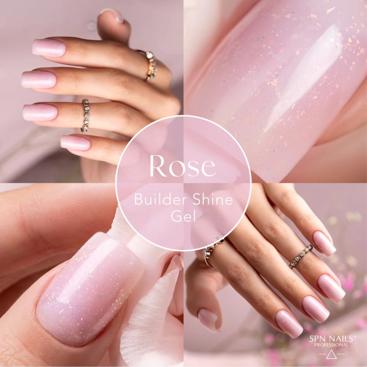 SPN Nails Builder Shine Gel Rose - Image 7
