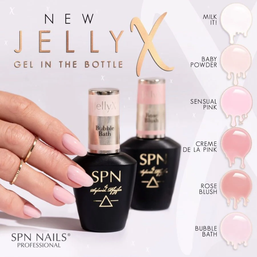 SPN Nails Jellyx UV/LED Gel Nail Polish Rose Blush - Image 4