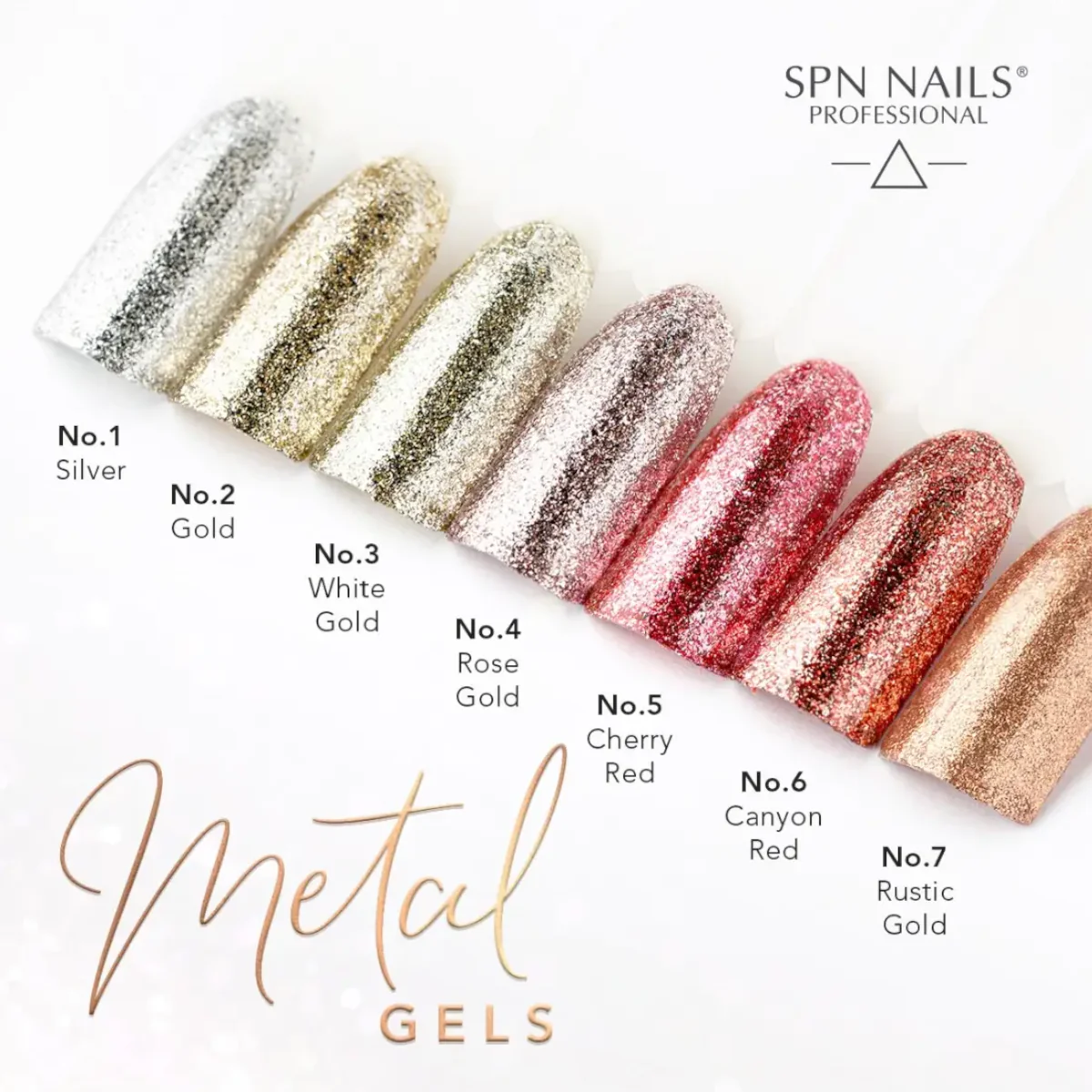 SPN Nails Metal Gel No.7 Rustic Gold - Image 4
