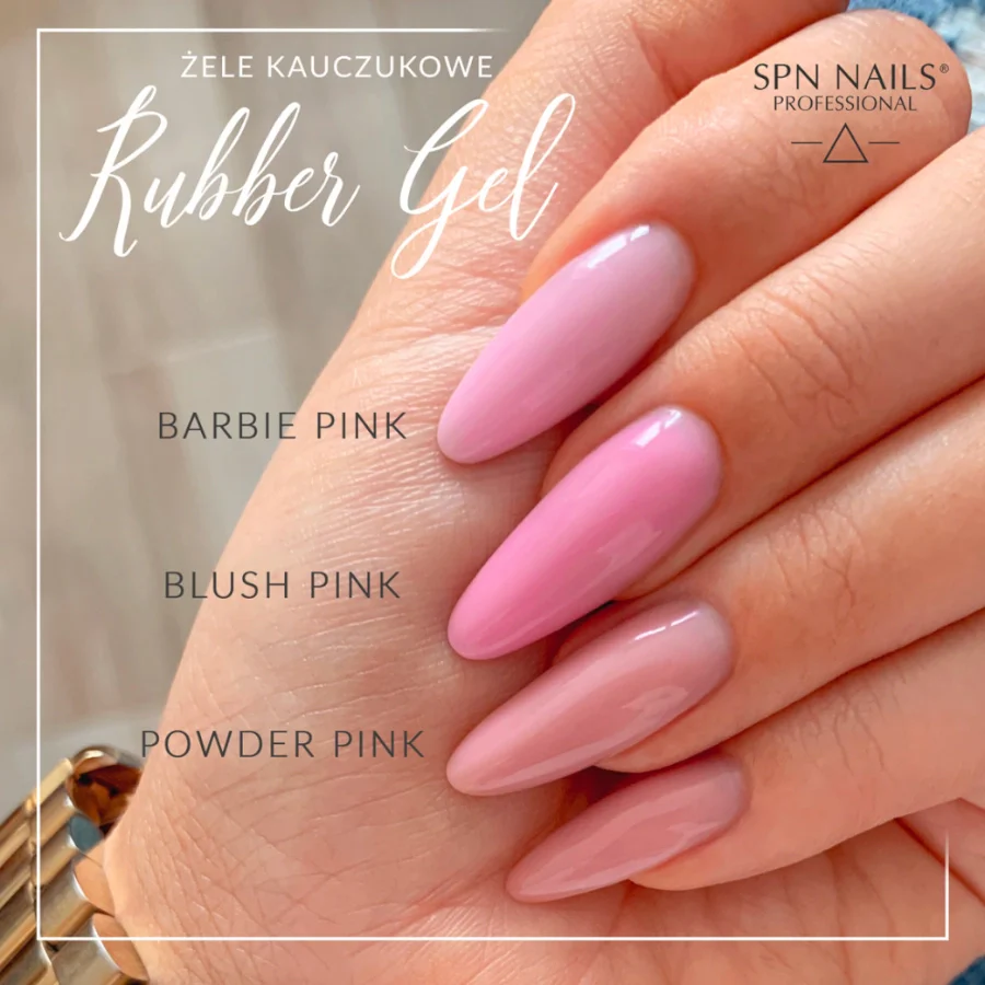 SPN Nails Rubber Nail Gel Powder Pink - Image 5