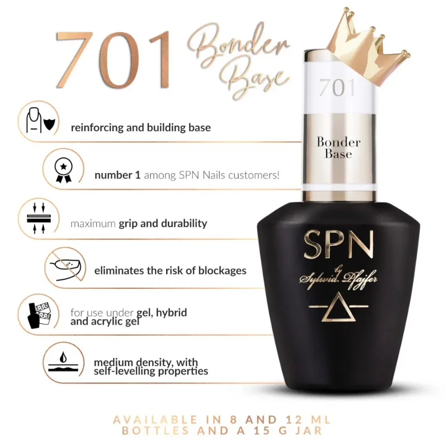 SPN Nails UV LaQ Hybrid Bonder Base 701 - Image 2