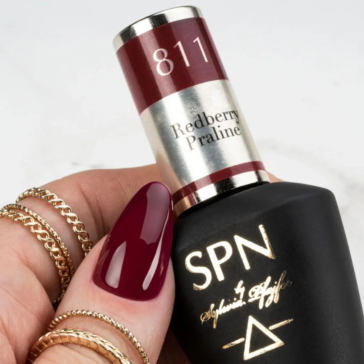 SPN Nails UV/LED Gel Polish 811 Redberry Praline - Image 3