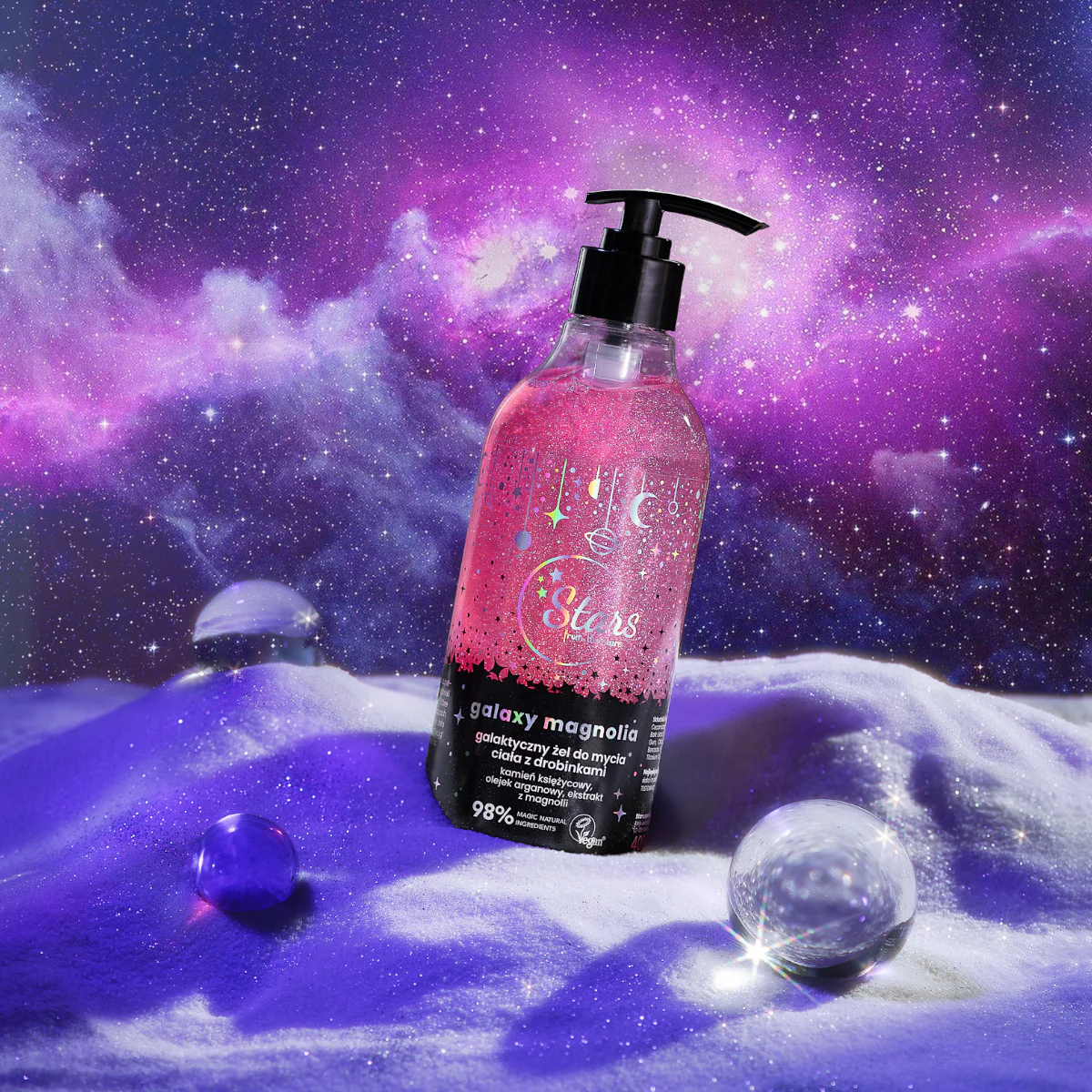 Stars Galaxy Magnolia Galactic Body Wash Gel with Particles Glitter - Image 2