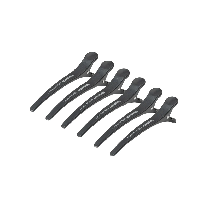 Toni&Guy E-32 Hairdressing Clamps 6 Pcs 11.5cm Black
