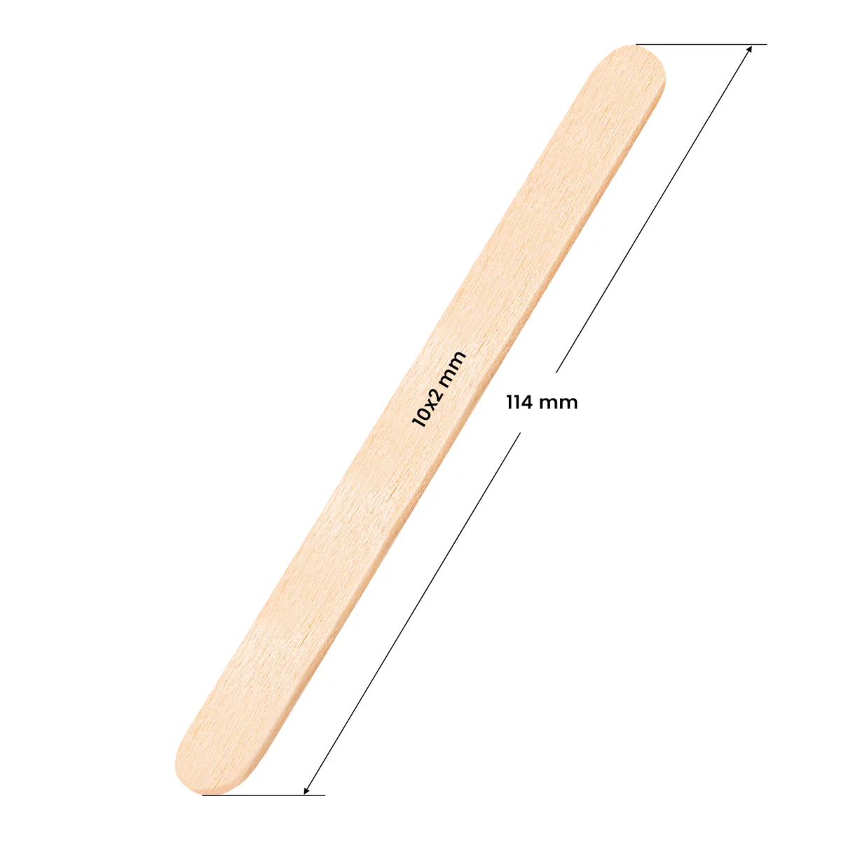 ACTIVESHOP Wooden spatula medium 114x10x2mm - 100 pieces - Image 3